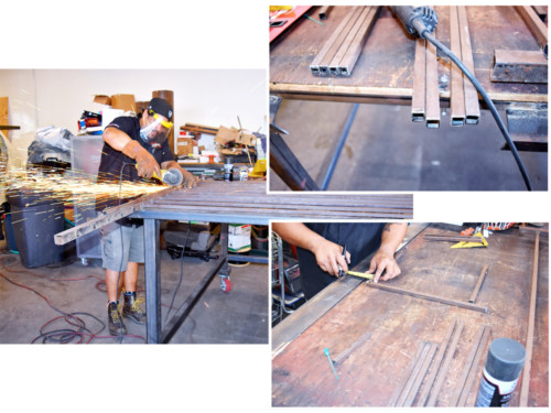 Cutting Tubular Steel Fencing_Reclaimed Metal