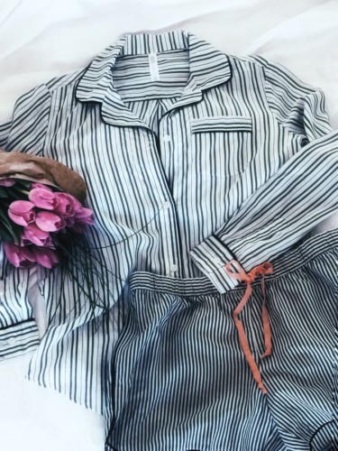 sleep button up shirt and short set by Women's Pajama Set