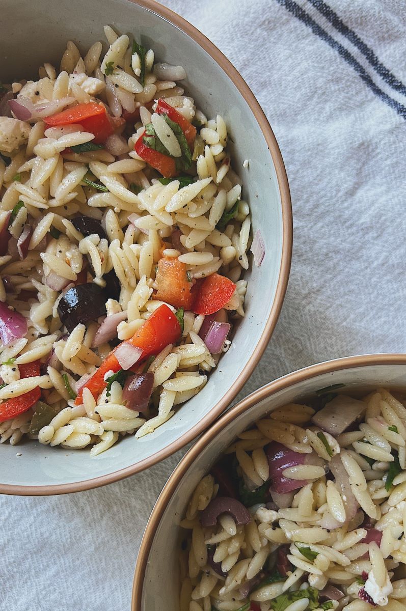 Orzo Pasta Salad with Olives