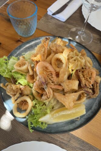 Calamari at La Pace Restaurant Ischia