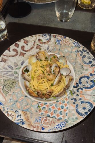 Spaghetti with Clams at Ristorante Pizzeria La Corte