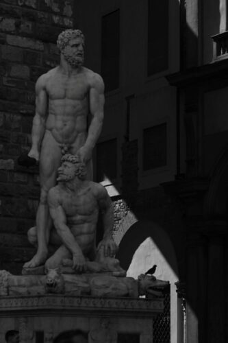 Statue in Piazza della Signoria - statue of Hercules and Cacus