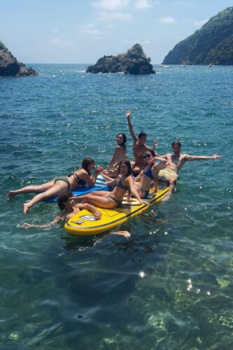 Swimming at Beach Club Ischia